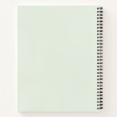 Carnet Couleur Vert Mousse Douce Pâle Lumière Douce Solid (Dos)
