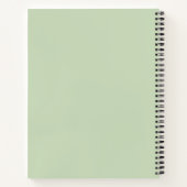 Carnet Couleur Vert Mousse Douce Pâle Lumière Douce Solid (Dos)