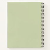 Carnet Couleur Vert Mousse Pâle Lumière Douce Solide Past (Dos)