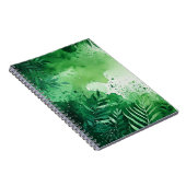 Carnet Couleur verte de la Jungle foncée texture dessinée (Côté Droit)