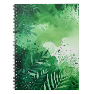 Carnet Couleur verte de la Jungle foncée texture dessinée