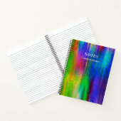 Carnet Couleur vive Vert Bleu Rose Personnaliser (Intérieur)