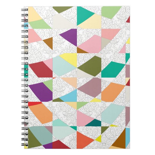 Carnet Couleurs Abstraites Damask (Devant)