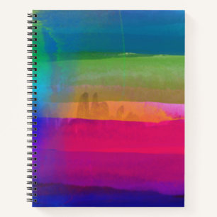 Carnet Couleurs arc-en-ciel aquarelle abstraites 