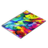 Carnet Couleurs arc-en-ciel peinture à l'aquarelle abstra (Côté gauche)