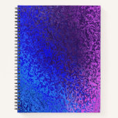 Carnet Couleurs bleu et violet brillant Motif apparence (Devant)