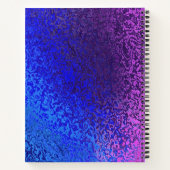 Carnet Couleurs bleu violet brillant Look Motif Nom (Dos)