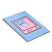 Carnet Couleurs Bleue et Rose de Chat Mignon (Côté Droit)