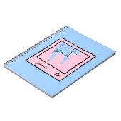 Carnet Couleurs Bleue et Rose de Chat Mignon (Côté gauche)