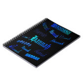 Carnet Couleurs bleues sur noir - Hannah (Côté gauche)