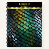 Carnet Couleurs chatoyantes de serpent aux couleurs (Devant)