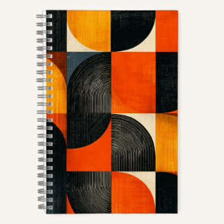 Carnet Couleurs d'automne géométriques de style moderne d