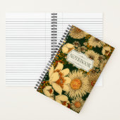 Carnet Couleurs de automne rétro Fleurs (À l'intérieur)