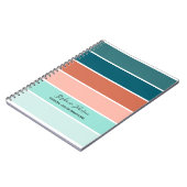 Carnet Couleurs de coucher de soleil tropicales rayées Pe (Côté gauche)