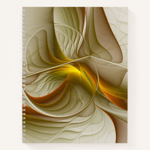 Carnet Couleurs de métaux précieux, art fractal abstrait