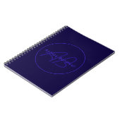 Carnet Couleurs Deep Purple Modernes | Nom et Monogramme  (Côté gauche)