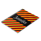 Carnet Couleurs du drapeau allemand Grandes Motif + Nom p (Côté gauche)