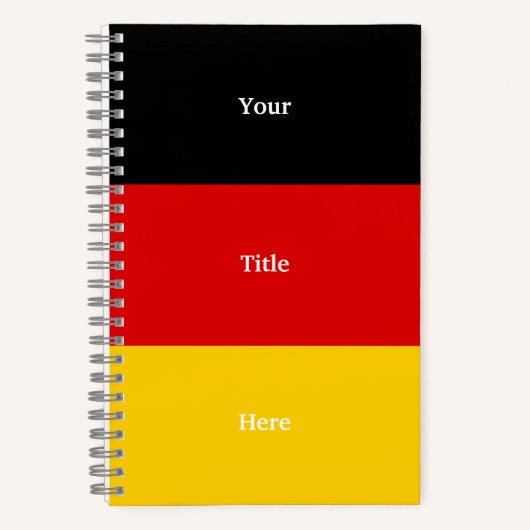 Carnet Couleurs du drapeau allemand Noir Rouge Or Personn (Recto)