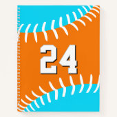 Carnet Couleurs d'une équipe de baseball softball w numér (Devant)