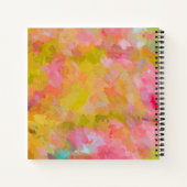 Carnet Couleurs joyeuses personnalisées Design d'art Abst (Dos)