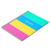 Carnet Couleurs lumineuses Nom des bandes horizontales (Côté gauche)