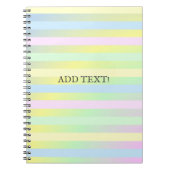 Carnet Couleurs pastel arc-en-ciel (Devant)