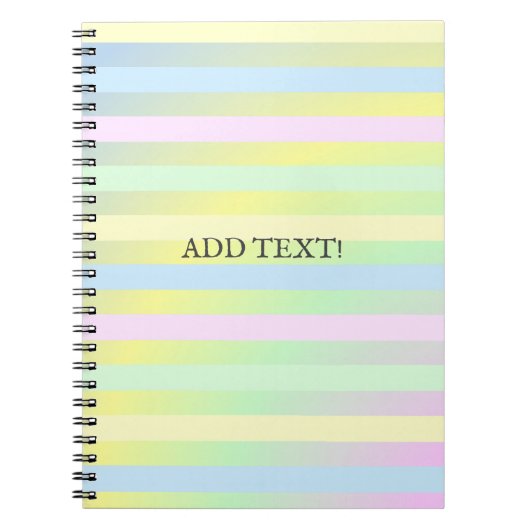 Carnet Couleurs pastel arc-en-ciel (Devant)