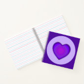 Carnet Couleurs pastel & coeurs violets battre (Intérieur)