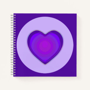 Carnet Couleurs pastel & coeurs violets battre
