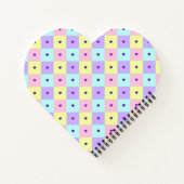 Carnet Couleurs pastel & coeurs violets battre (Dos)