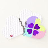 Carnet Couleurs pastel & coeurs violets battre (Intérieur)