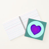 Carnet Couleurs pastel & coeurs violets battre (Intérieur)