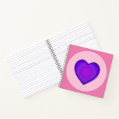 Carnet Couleurs pastel & coeurs violets battre (Intérieur)