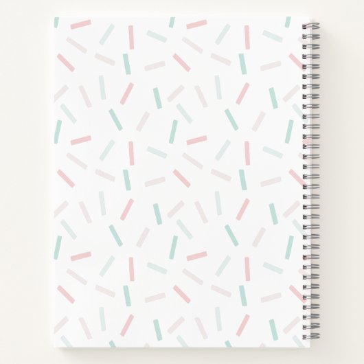 Carnet Couleurs pastel Parsemées de blanc (Dos)