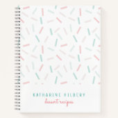 Carnet Couleurs pastel Parsemées de blanc (Devant)