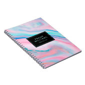 Carnet Couleurs pastel pierre d'agate abstraite (Côté Droit)