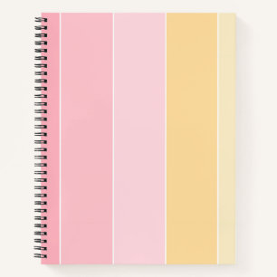 Carnet Couleurs Pastel Rose Vanille Jaune Blanc Moderne