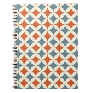 Carnet Couleurs rétro Mi-Siècle Cercles modernes