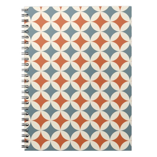 Carnet Couleurs rétro Mi-Siècle Cercles modernes (Devant)