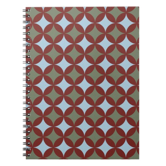 Carnet Couleurs rétro Mi-Siècle Cercles modernes (Devant)