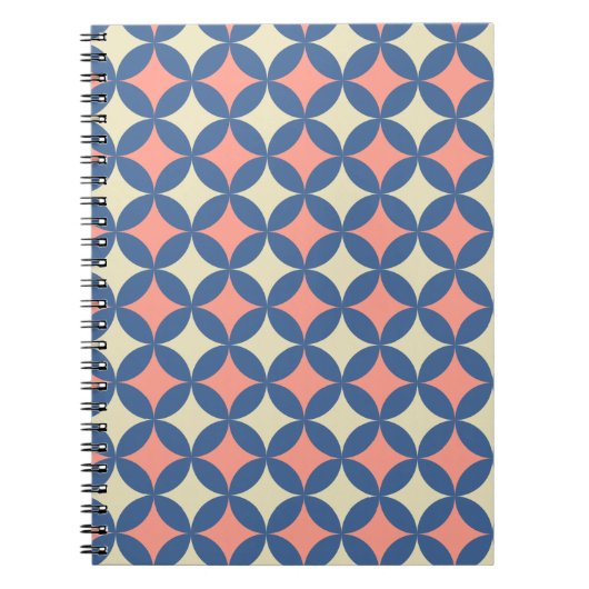 Carnet Couleurs rétro Mi-Siècle Cercles modernes (Devant)