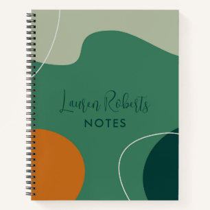 Carnet Couleurs terre tendance formes organiques abstrait