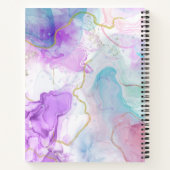 Carnet Couleurs violettes, vertes, roses, élégantes (Dos)