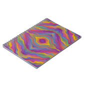 CARNET COULEURS VIVES ABSTRAITES ONDULÉES (Côté gauche)