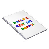 Carnet Couleurs vives les meilleurs cadeaux de pavot au m (Côté Droit)