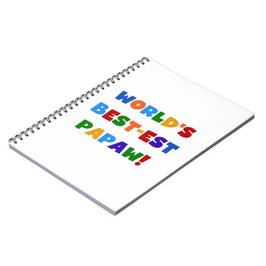 Carnet Couleurs vives Meilleures t-shirts et cadeaux Papa (Côté gauche)