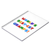 Carnet Couleurs vives Meilleurs Cadeaux Gramps du monde (Côté gauche)
