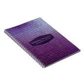 Carnet Couleuvre rose Peau Faux Cuir Look (Côté Droit)