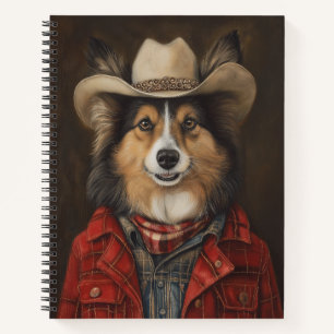 Carnet Country Cowboy Shetland Sheepdog Étagère