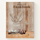 Carnet Country Rustic Personalized Cookbook cuillère de p (Dos)